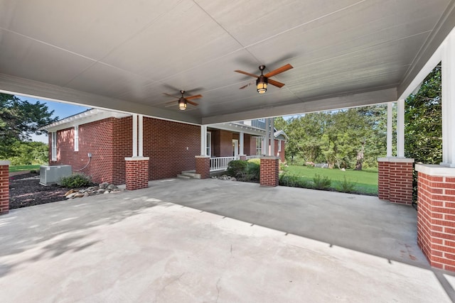 3829 Fm 896, Leonard, TX 75452 - porch with ceiling fan and cooling unit