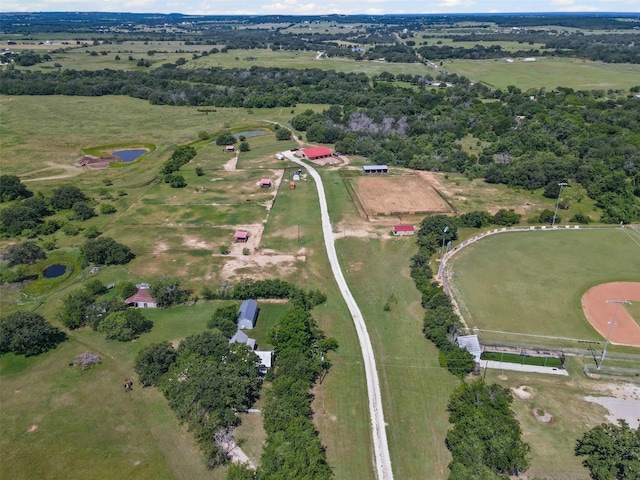 227 W Lipan Dr, Lipan, TX 76462 - aerial view of property's location with rural landscape