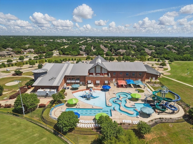 1416 Basil Dr, Flower Mound, TX 75028 - aerial view of a pool