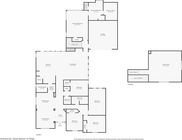 1416 Basil Dr, Flower Mound, TX 75028 - room layout