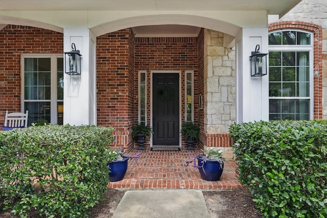 1416 Basil Dr, Flower Mound, TX 75028 - entrance to property featuring stone siding and brick siding