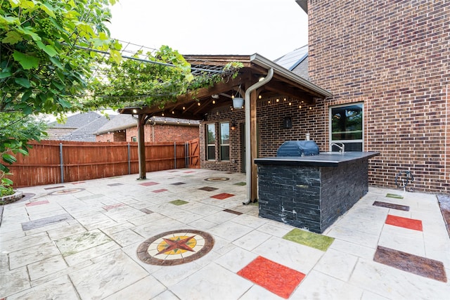 10909 Blake Gdns, Mckinney, TX 75072 - fenced backyard featuring a patio area and area for grilling