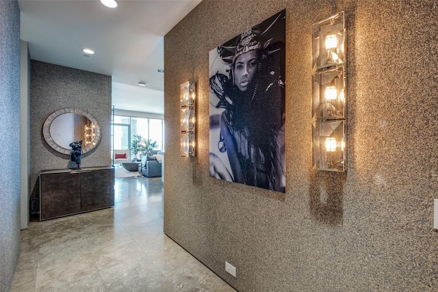 1717 Arts Plz Unit 2202, Dallas, TX 75201 - hallway with recessed lighting
