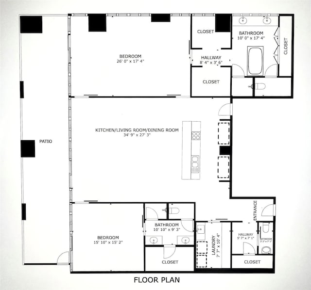 1717 Arts Plz Unit 2202, Dallas, TX 75201 - view of floor plan / room layout