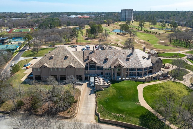 3351 Cascades Ct Unit 306, Tyler, TX 75709 - aerial view of property's location with a golf course and a large body of water