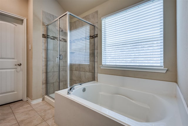 2613 Hillrich Dr, Anna, TX 75409 - bathroom with a garden tub, a stall shower, and tile patterned floors