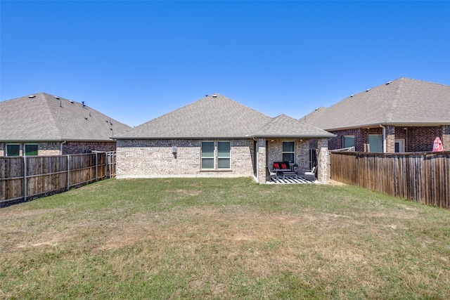 2613 Hillrich Dr, Anna, TX 75409 - back of property with brick siding, a patio, and roof with shingles