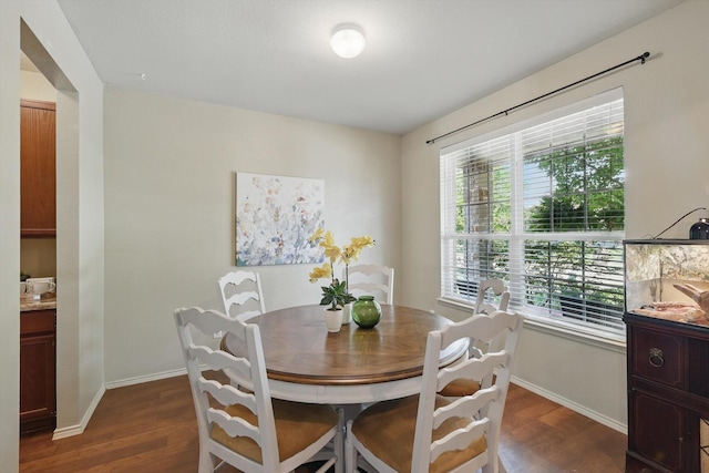 5321 Threshing Dr, Fort Worth, TX 76179 - dining room featuring dark wood finished floors and baseboards