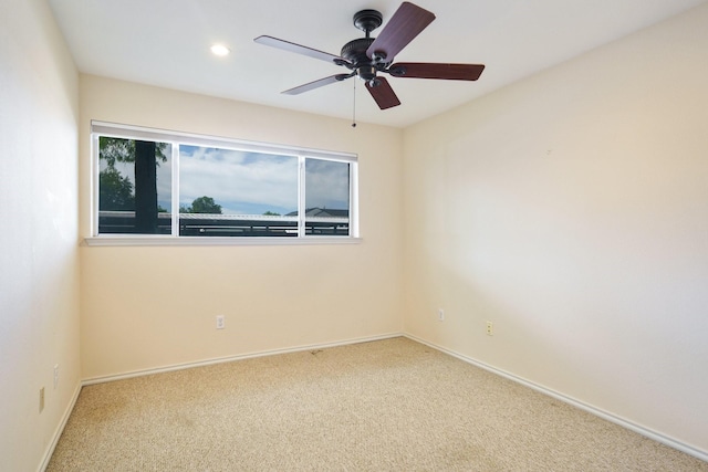 4616 W Lovers Ln Unit 119, Dallas, TX 75209 - carpeted empty room with baseboards, ceiling fan, and recessed lighting