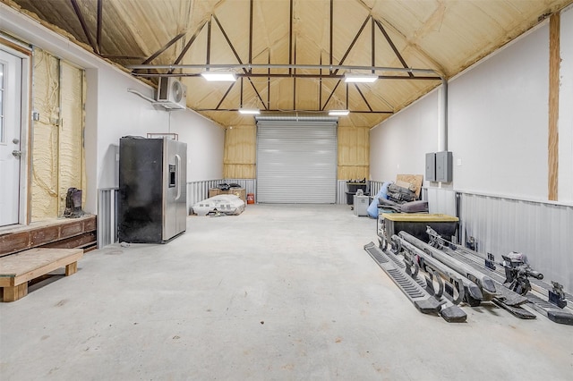 3614 County Road 902, Joshua, TX 76058 - garage with stainless steel fridge with ice dispenser