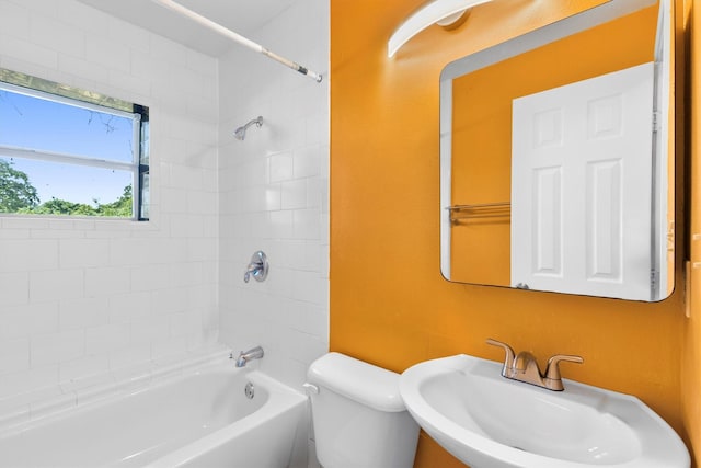 7578 Dick Price Rd, Mansfield, TX 76063 - bathroom with a sink, toilet, and shower / tub combination