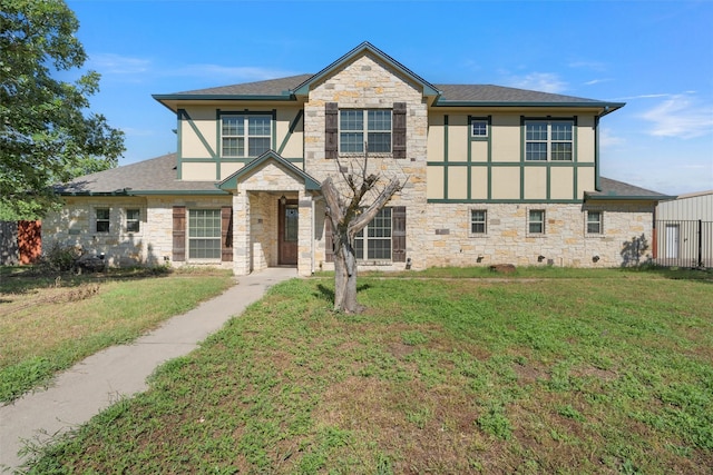 1411 Stillmeadow Dr, West, TX 76691 - tudor-style house with stone siding, stucco siding, and a shingled roof