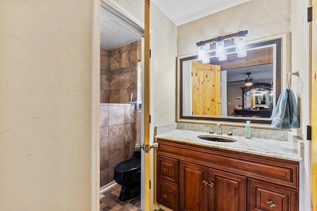5240 Hill Ridge Dr, Fort Worth, TX 76135 - bathroom with toilet and vanity