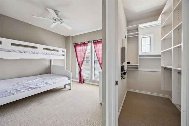 6116 Portrush Dr, Fort Worth, TX 76116 - carpeted bedroom featuring baseboards and a ceiling fan