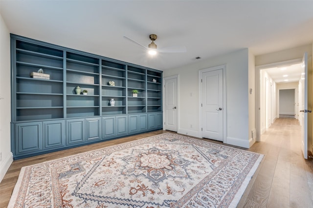 6702 Rolling Vista Dr, Dallas, TX 75248 - unfurnished room featuring light wood finished floors, a ceiling fan, and baseboards