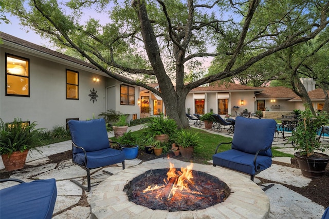 3012 Wood Lake Dr, Waco, TX 76710 - view of patio / terrace featuring a fire pit