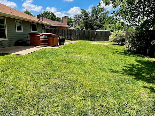 617 Reed St, Roanoke, TX 76262 - view of yard with a hot tub and a patio