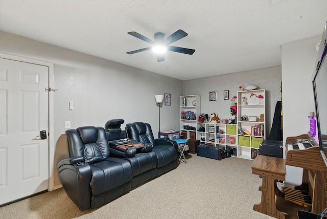 213 Lacewell St, Jacksboro, TX 76458 - cinema featuring a ceiling fan and carpet