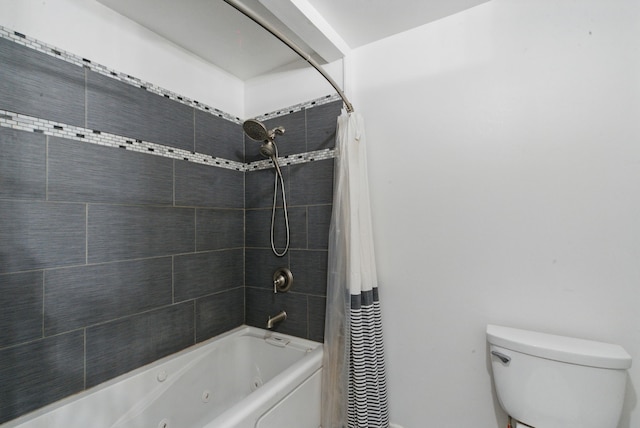 213 Lacewell St, Jacksboro, TX 76458 - full bath featuring a combined bath / shower with jetted tub and toilet