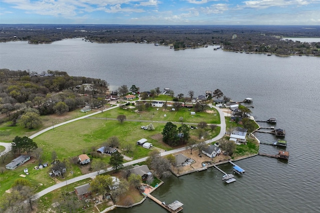 16030 Saint Paul Dr, Caney City, TX 75148 - aerial view of property and surrounding area with a large body of water