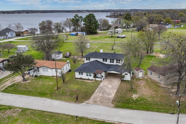 16030 Saint Paul Dr, Caney City, TX 75148 - aerial view of residential area with a large body of water