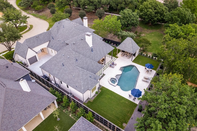 6075 Jordan Way, Frisco, TX 75034 - bird's eye view of a pool area