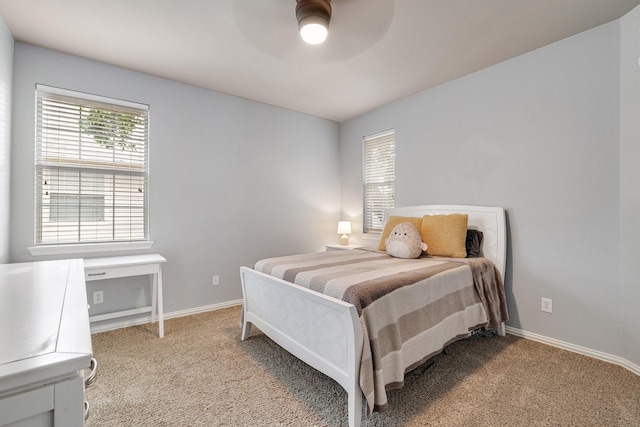 3340 Castlewood Blvd, Highland Village, TX 75077 - bedroom with light colored carpet and ceiling fan