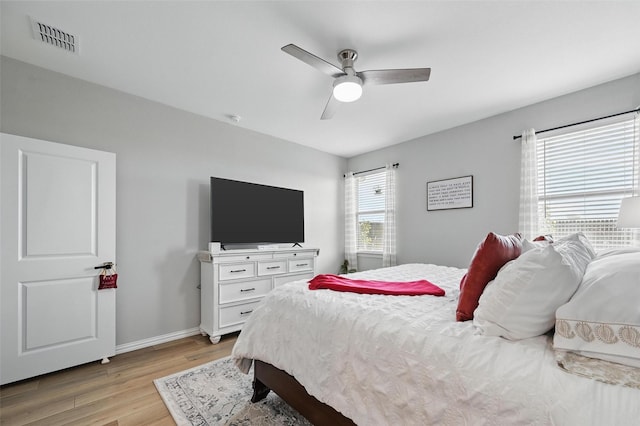 1229 Sequoia Ln, Princeton, TX 75407 - bedroom with light wood-style floors, baseboards, and a ceiling fan