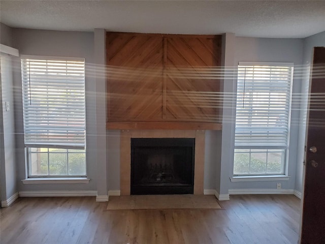 12480 Abrams Rd, Dallas, TX 75243 - detailed view of wood finished floors, baseboards, and a fireplace