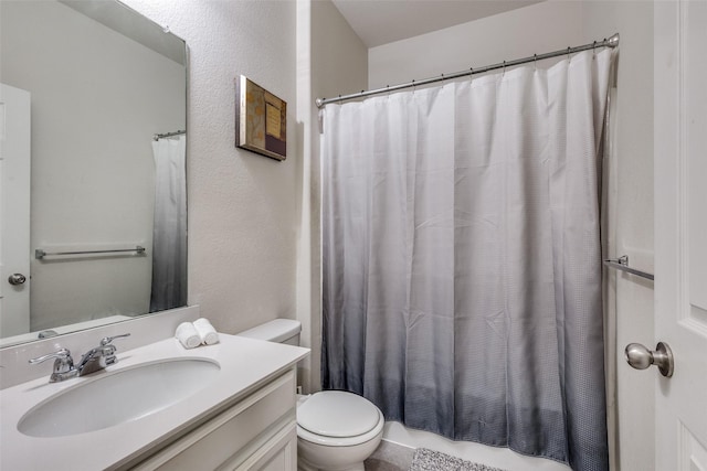 7828 Tudanca Trl, Fort Worth, TX 76131 - full bathroom featuring toilet, vanity, and shower / bath combo