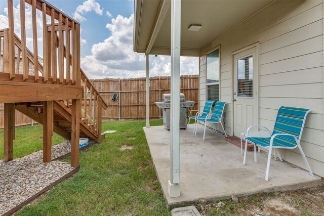 7828 Tudanca Trl, Fort Worth, TX 76131 - view of yard featuring a patio and stairs