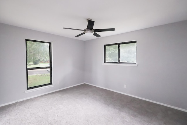 6519 Club Wood, Dallas, TX 75237 - carpeted spare room featuring baseboards and ceiling fan