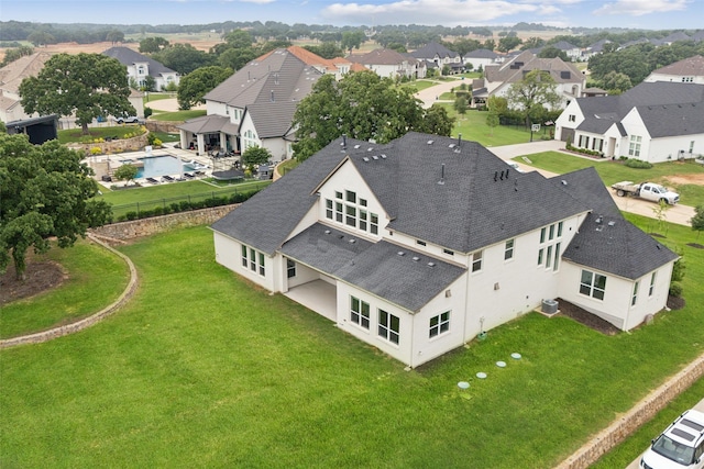 3705 Melville Cir, Flower Mound, TX 75022 - aerial view of residential area with a pool area