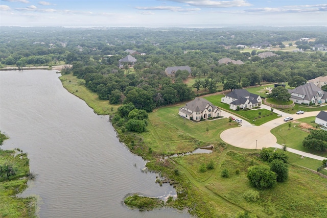 3705 Melville Cir, Flower Mound, TX 75022 - aerial view of property and surrounding area with a nearby body of water