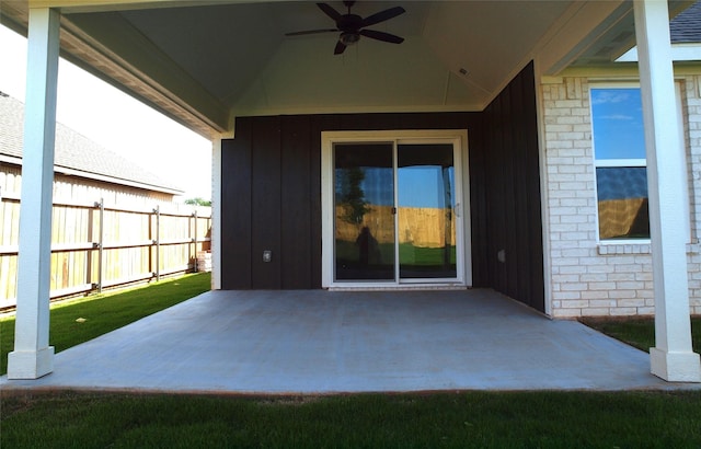 705 Raylan St, Springtown, TX 76082 - view of patio featuring a ceiling fan