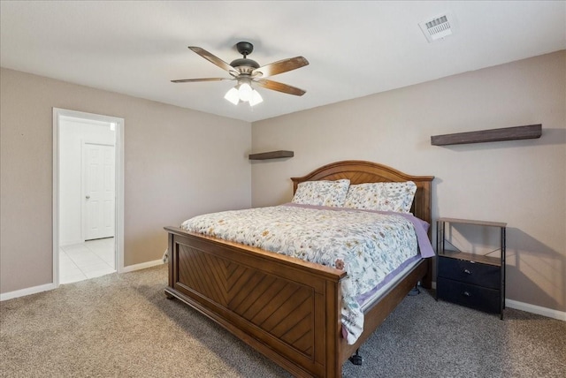 183 Dodge City Trl, Newark, TX 76071 - carpeted bedroom featuring baseboards and a ceiling fan