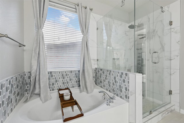 7113 Sundance Ln, Fort Worth, TX 76179 - bathroom with a garden tub and a shower stall