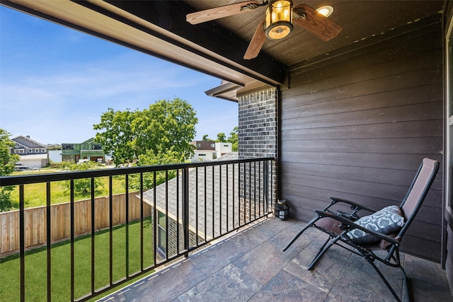 2405 La Costa Dr, Rowlett, TX 75088 - balcony featuring a ceiling fan
