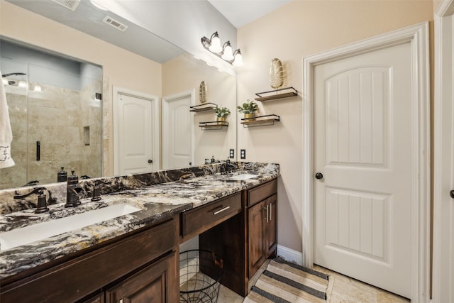 2405 La Costa Dr, Rowlett, TX 75088 - full bathroom with double vanity and a shower stall