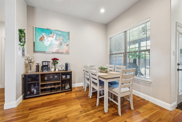 2405 La Costa Dr, Rowlett, TX 75088 - dining room with light wood-type flooring, baseboards, and recessed lighting