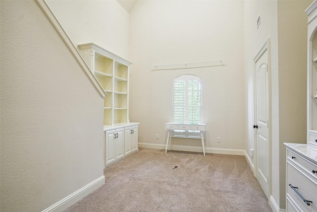 304 Van Oaks Dr, Colleyville, TX 76034 - walk in closet featuring light carpet and a high ceiling