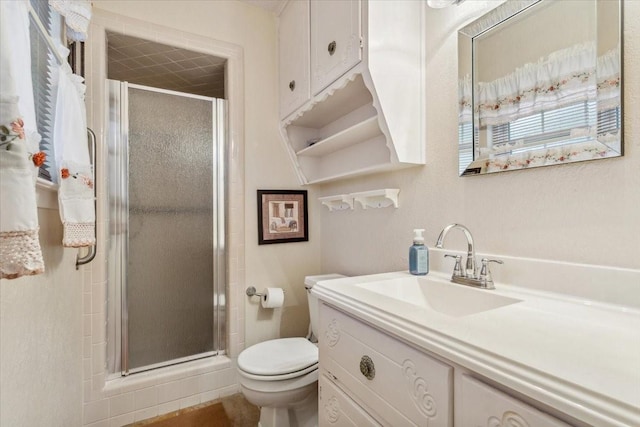 109 S Patricia St, Waco, TX 76705 - full bathroom with vanity, toilet, and a stall shower