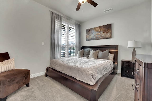 2800 Carrington Dr, Mansfield, TX 76063 - bedroom with light colored carpet, baseboards, and a ceiling fan
