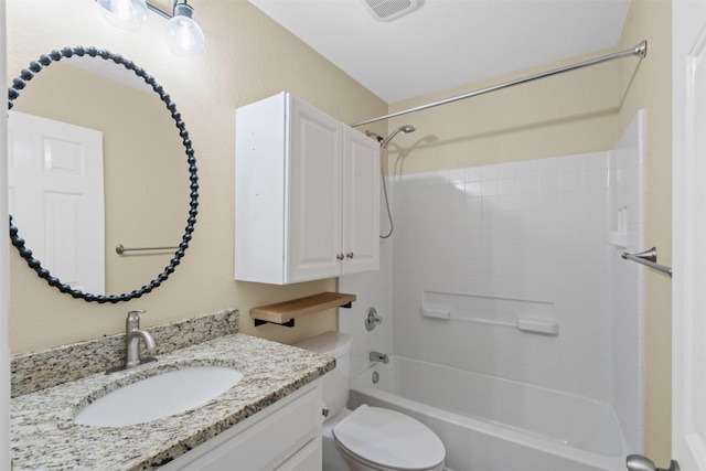 235 Carriage Dr, Willow Park, TX 76087 - bathroom featuring vanity, shower / bath combination, and toilet
