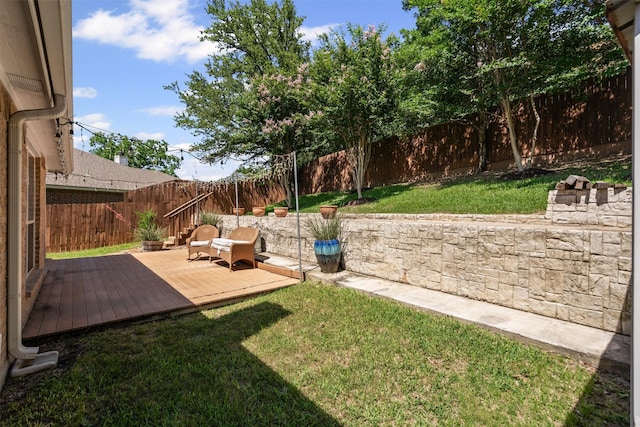 235 Carriage Dr, Willow Park, TX 76087 - view of yard featuring a deck