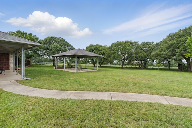 421 Olive Branch Rd, Brock, TX 76087 - view of grassy yard with a gazebo