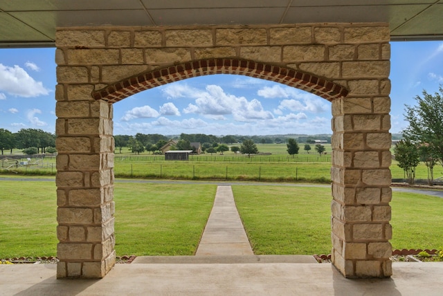421 Olive Branch Rd, Brock, TX 76087 - view of patio / terrace with a view of countryside