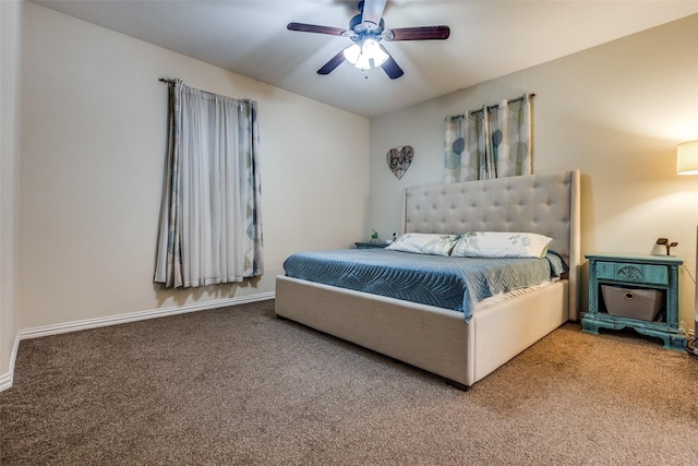 2446 Catherine St, Dallas, TX 75211 - bedroom with carpet, a ceiling fan, and baseboards