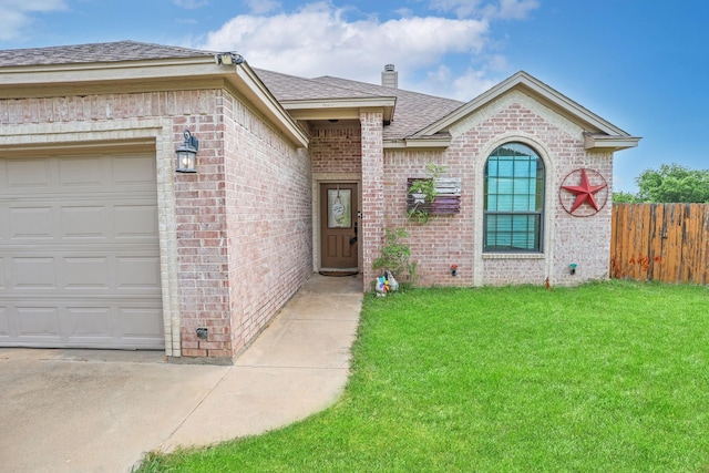 4109 Seminole Trl, Granbury, TX 76048 - view of front of property with brick siding, roof with shingles, and a garage