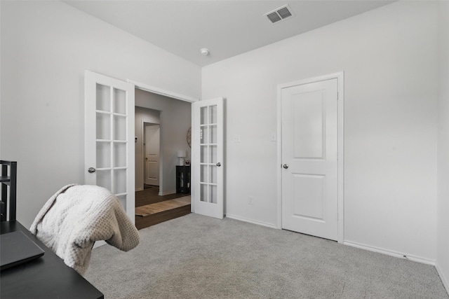 1417 Grassy Meadows Dr, Burleson, TX 76058 - carpeted home office featuring french doors and baseboards